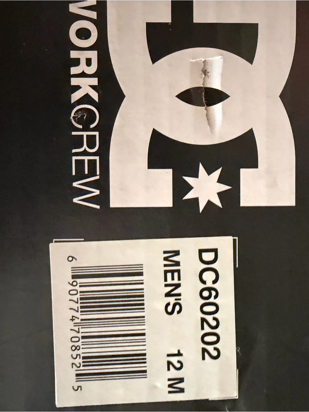 DC Men’s Black Sneakers with Brown Gum Sole